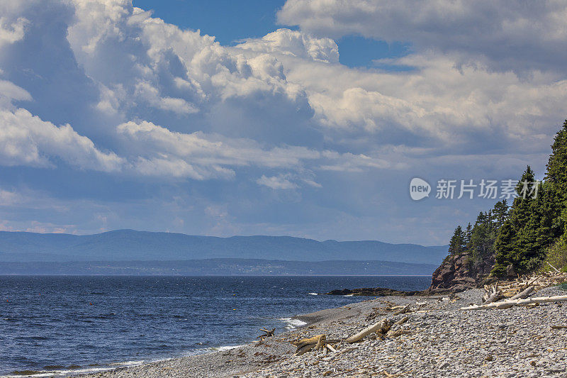 Plage du Petit-Gaspé (Petit-Gaspé海滩)在Forillon，加拿大42个国家公园和公园保护区之一。